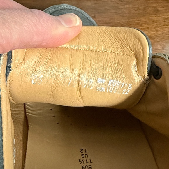 Mephisto Dark Gray Leather Sneakers Size 12 - Picture 8 of 8